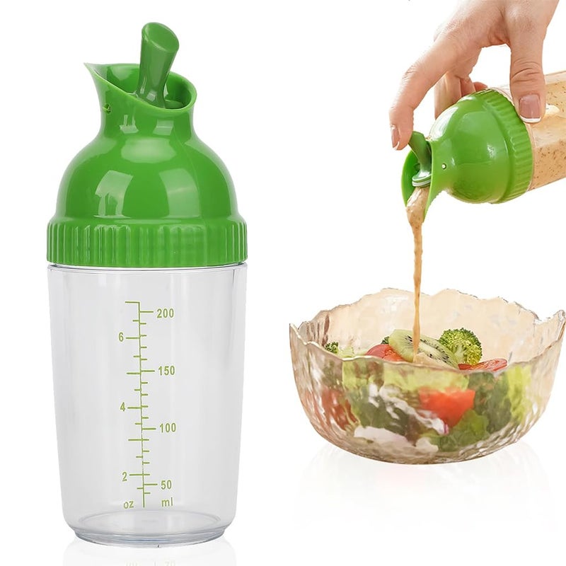 SUPVOX Supvox® 200ml Sauce Bottle Oil Dispenser with Airtight Sealing Cap Ketchup Salad Dressing Oil Containers for Kitchen Leak-Proof Oil Honey Sauce Bottle Dispenser - Green - Image 1