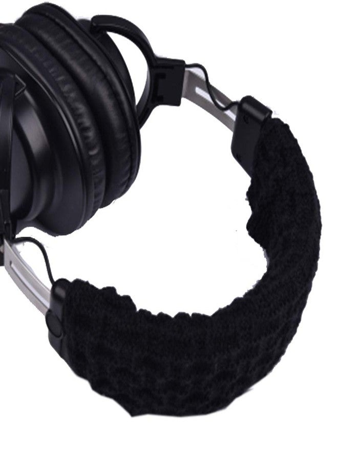 luzen Headphone Headband Cover Comfortable Replacement Headphone Protector Headband Cushions Pad Knitted Protector Sleeve, Black - Image 1