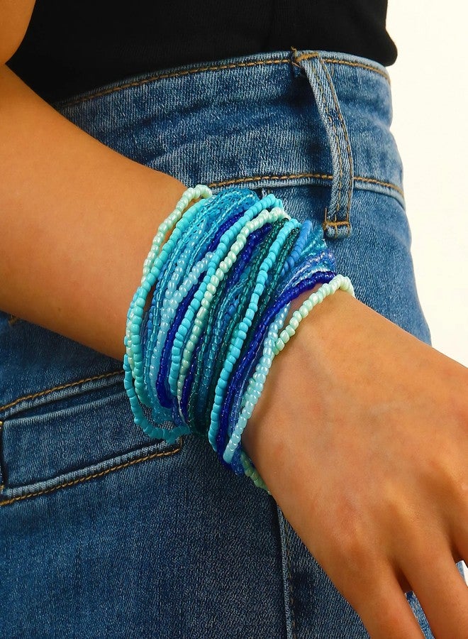 72ore Boho Bracelets for Women Colorful Beaded Bracelets Stack Boho Jewelry Dresses Colorful Jewelry for Women - Image 3