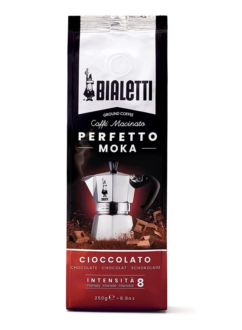 BIALeTTI - Perfetto Moka Chocolate Ground Coffee, 250g - Image 1