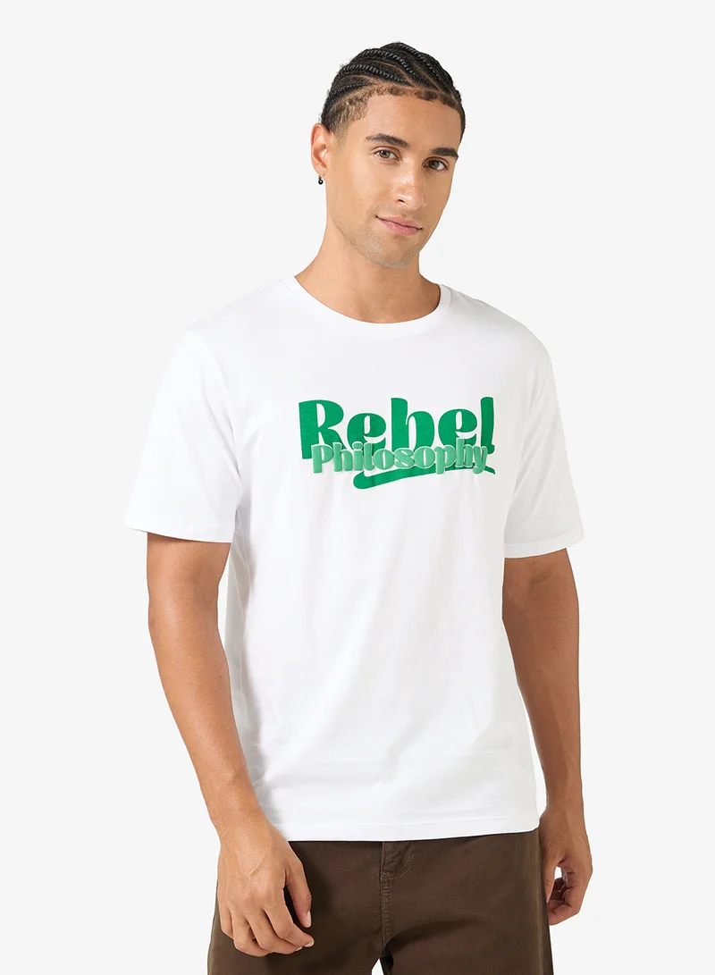JJ Rebel Rebel Regular Fit Crew Neck T-Shirt