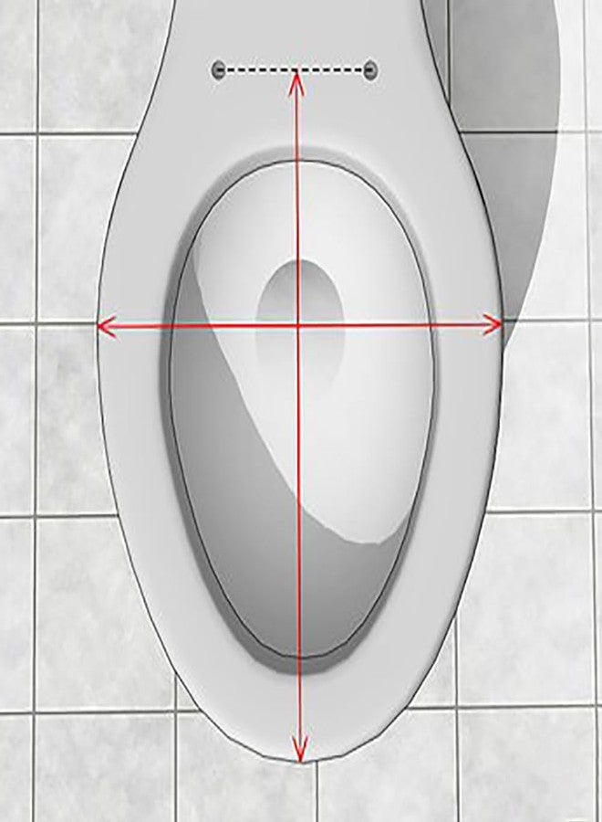 BNYD Plastic Round Toilet Seat 17" - Standard Size Toilet Seat Cover, Easy to Install, Heavy-Duty Plastic, Fits Most Round Toilets, Easy to Clean, Bathroom Replacement Toilet Seat with Lid - Image 2