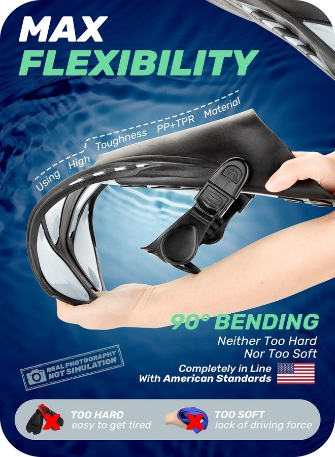 CAPAS Snorkel Fins, Swim Fins Travel Size Short Adjustable for Snorkeling Diving Adult Men Women Kids Open Heel Swimming Flippers (White, Kids JR 9-13) - Image 3