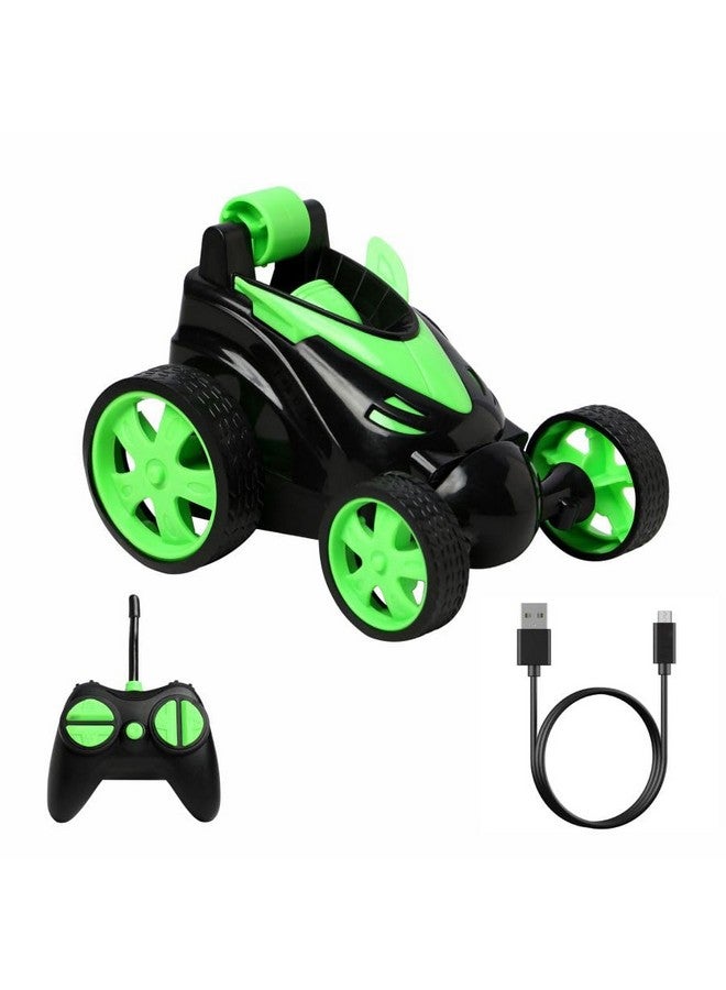 وندر سيارة وندر 360° دوارة تعمل بالتحكم عن بُعد - أضواء LED، صوت، مركبة تحكم عن بُعد للطرق الوعرة للأطفال والكبار (أخضر) - Image 1