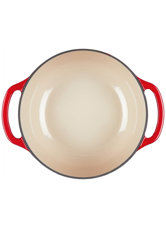 LODGE - Lodge 4.5 Quart Enameled Cast Iron Dutch Oven with Lid Dual Handles Oven Safe up to 500° F or on Stovetop - Use to Marinate, Cook, Bake, Refrigerate and Serve Island Spice Red - Image 1