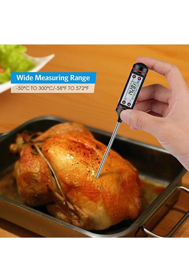 1-Piece Digital Meat Thermometer – Cooking & BBQ Probe for Kitchen, Grill, Candy, and Baking (Black/White)  - Image 5