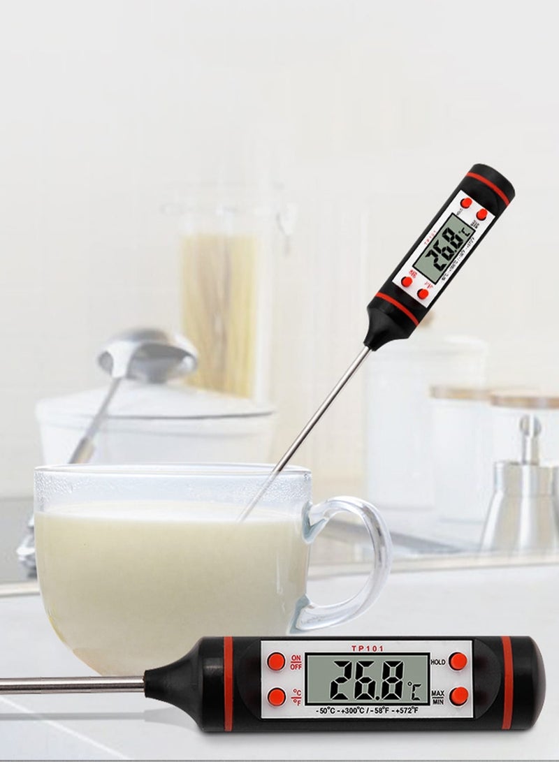 1-Piece Digital Meat Thermometer – Cooking & BBQ Probe for Kitchen, Grill, Candy, and Baking (Black/White)  - Image 2