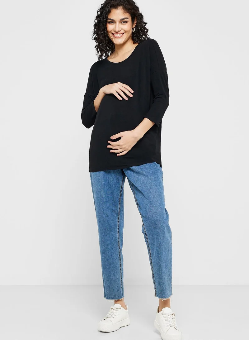Only Maternity Crew Neck Top