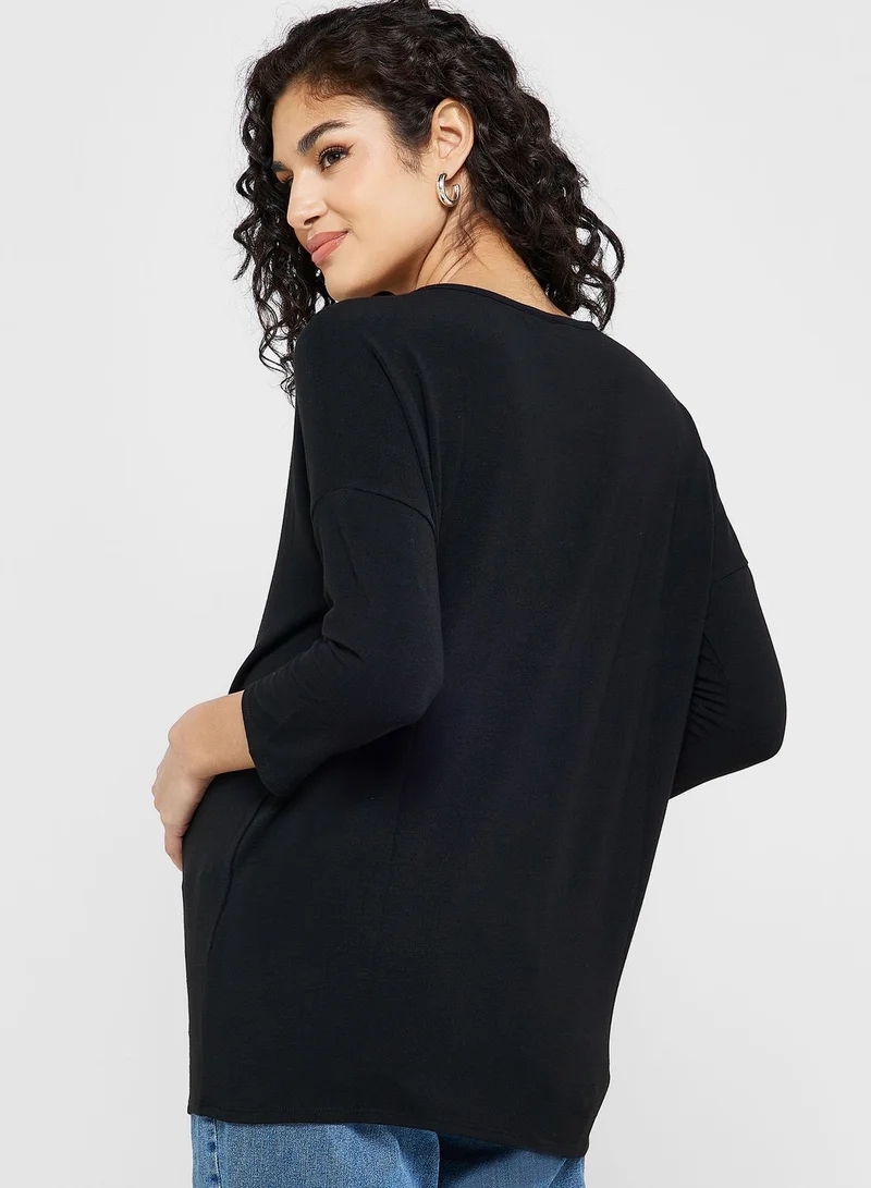Only Maternity Crew Neck Top