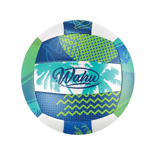 WAHU 100 Waterproof Soft Beach Volleyball for Play in and Out of Water Outdoor Regulation Size 5 Volleyball for Beach and Pool Green - Image 1