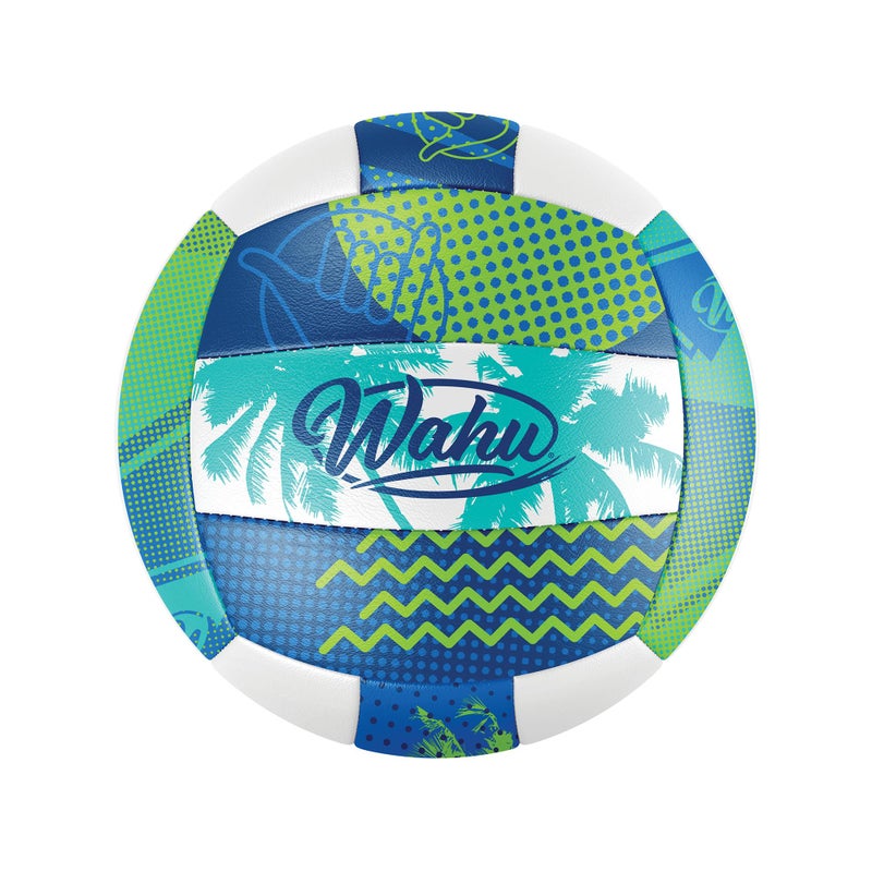 WAHU 100 Waterproof Soft Beach Volleyball for Play in and Out of Water Outdoor Regulation Size 5 Volleyball for Beach and Pool Green - Image 2