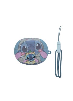 For HuaweiFreebuds Pro3/2 Wireless Bluetooth Headset Cartoon Creative Se3/4i/5i/Pro Soft-Color:Soft Case + Lanyard-blue Stitch-Model:For HuaweiFreebuds 4/4E (protective Sleeve)