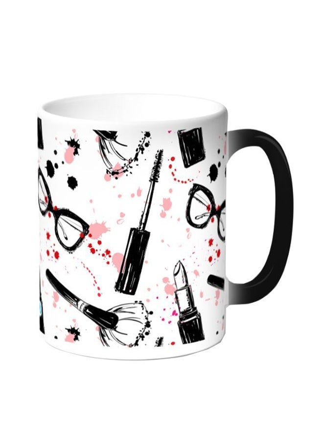 RYN Makeup And Fashion Printed Coffee Mug White/Black 11ounce