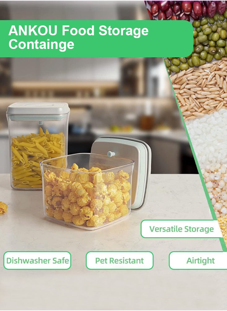 Perfii - 4 Pieces 320ml BPA-Free Airtight Storage Container Set for Pantry Organization and Food Storage - Image 1