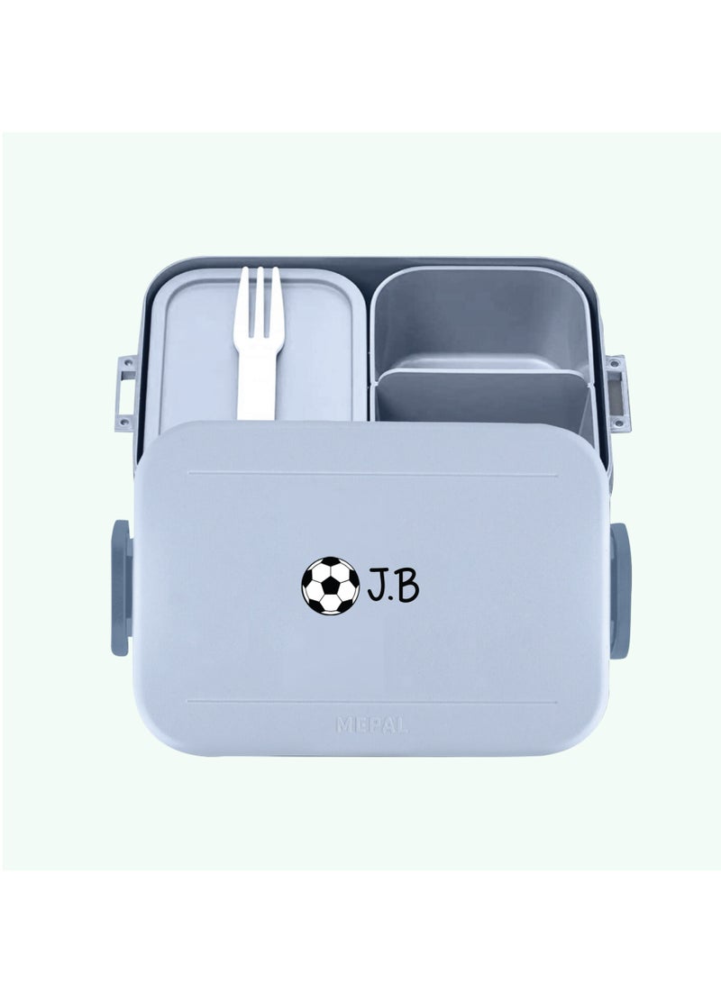 شير ذا لوف  صندوق غداء بينتو متوسط ​​الحجم مخصص خذ استراحة - أزرق شمالي - Image 3