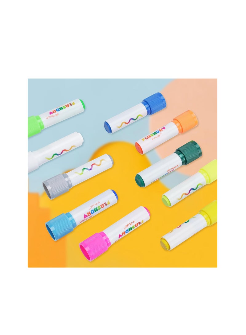 YPLUS Tempera Colouring Pencils - Colour-Intensive Wax Crayons and Colouring Sites in a Set, Perfect Toy for Children - Creative Drawing Made Easy - 6 Colours - Image 4