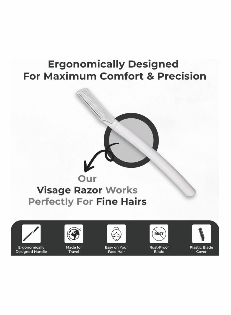 4Pcs Eyebrow Razor Reusable Face Razor For Eyebrows Upper Lip Forehead Fuzz and Sideburns - Image 5