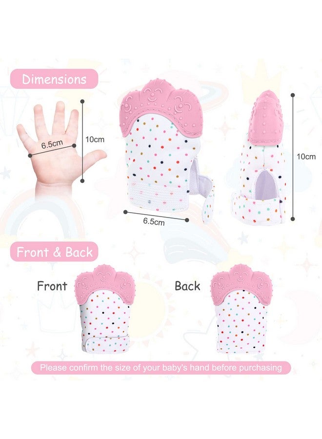 Vicloon 2Pack Silicone Teething Mitt Soothing Infant Teething Mitten Pain Relief Prevent Scratches Glove Safe Silicone Teething Toys For 012 Months  - Image 2