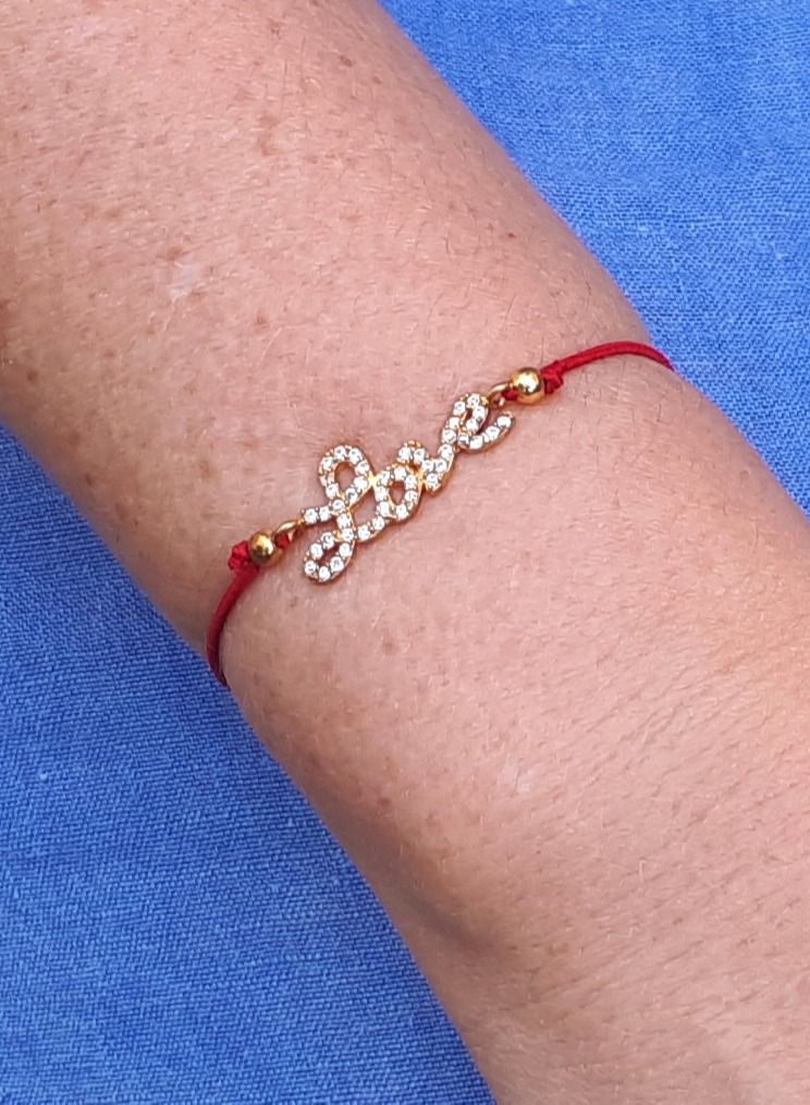 Alwan String Bracelet with Love - Red - Image 2