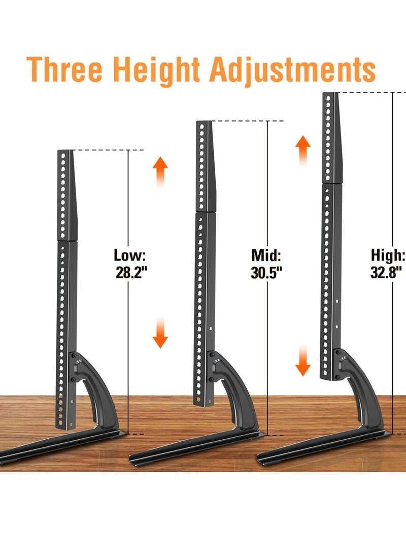 TIGER حامل تلفاز عالمي للسطح - قاعدة قابلة للتعديل في الارتفاع لشاشات LCD و LED و Plasma من 32 إلى 70 بوصة، يتحمل حتى 88 رطل، VESA حتى 800x600 مم - Image 3