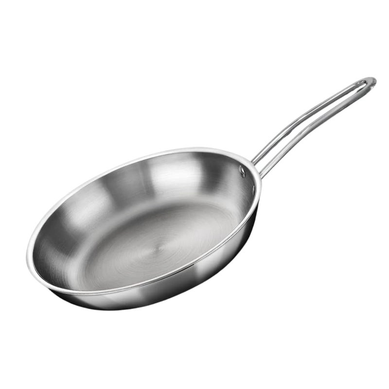 MAXONIC Triply Stainless Steel Saute Pan with Lid 3Layer Construction Induction Compatible Fry Pan 14 LTR 22 cm - Image 3