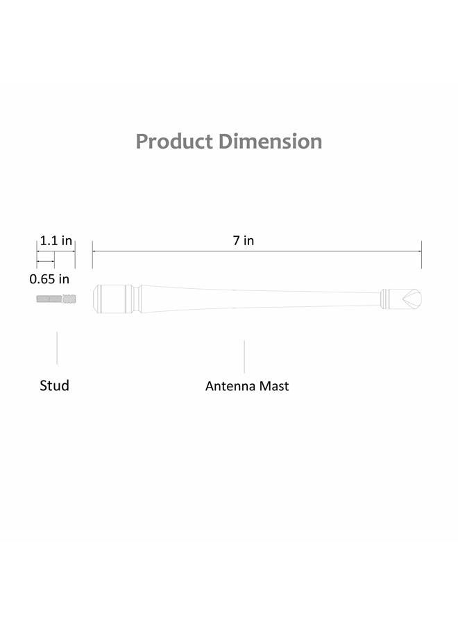 Rydonair Antenna Compatible with 2000-2019 Toyota Tundra | 7 inches Rubber Antenna Replacement | Designed for Optimized FM/AM Reception - Image 5