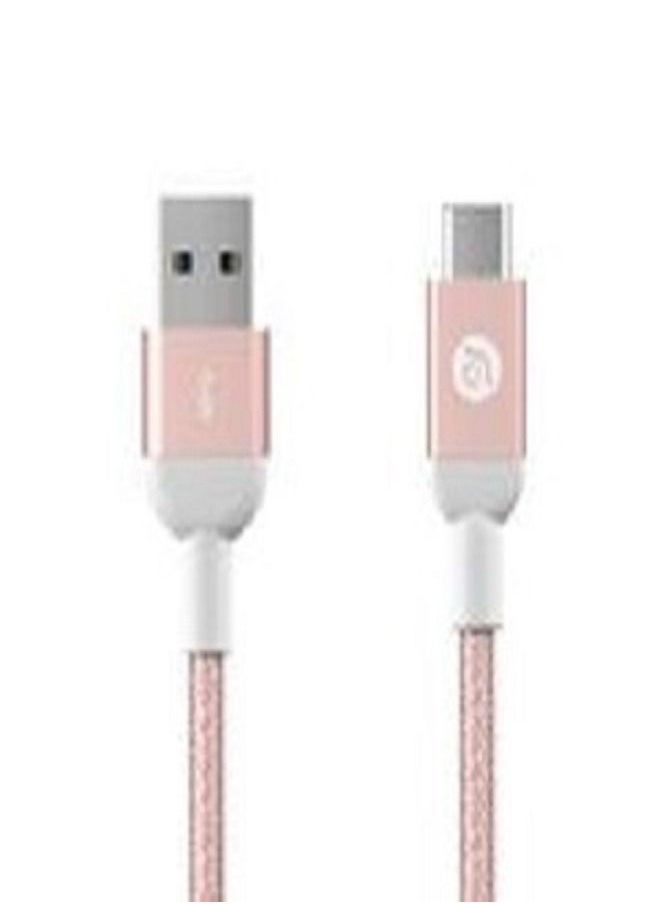 ADAM ELEMENTS ADAM ELEMENTS CASA M100 USB Type C Male to USB 3.0 Male Cable Metal Braid Rose  - Image 1