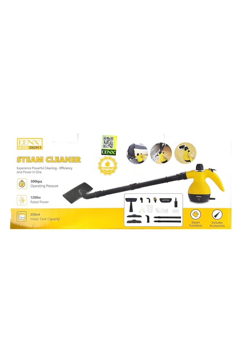 Denx Dinex Handheld Steam Cleaner, 14 in 1, Yellow, DX2911 - Image 2
