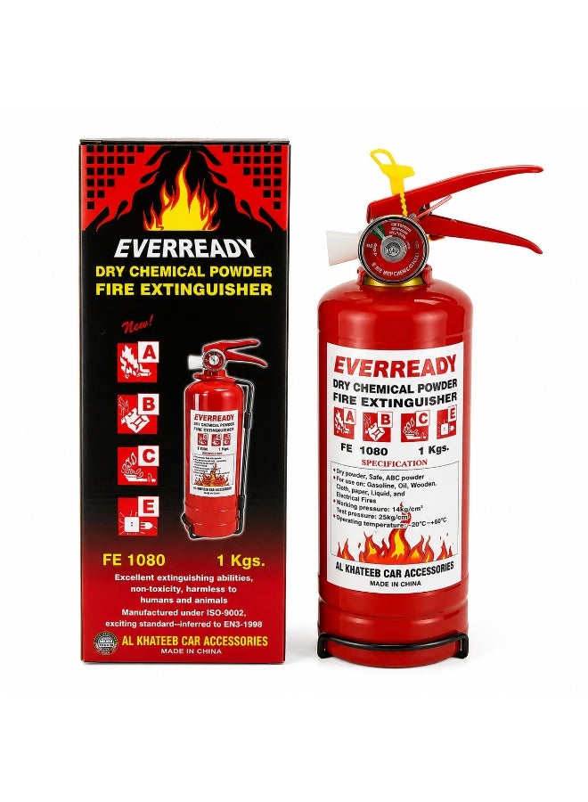 Eveready 1KG Fire Extinguisher Spray for Home Car Kitchen Office | Portable Emergency Fire Suppression Foam | Easy to Use Safety Fire Extinguisher - Image 1
