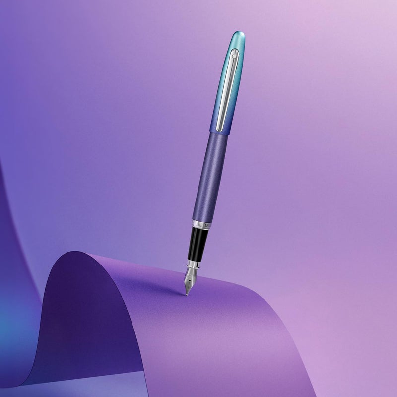 SHEAFFER Pen Sheaffer Expressions Vfm 9430 Gradient Blue And Chrome Trims With Pvd Medium Fp - Image 2
