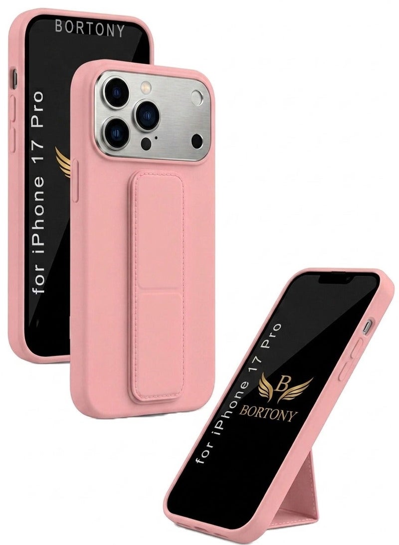 بورتوني جراب iPhone 17 Pro مع حامل إصبع مع غطاء تثبيت مغناطيسي للسيارة لهاتف iPhone 17 Pro جراب نحيف مقاوم للصدمات 2 في 1 لهاتف iPhone 17 Pro مقاس 6.3 بوصة - Image 1