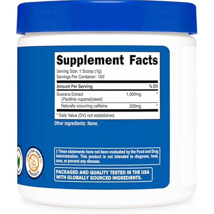 Nutricost Guarana Extract Powder 100 Grams - Natural Brazilian Herbal Caffeine/Energizer Supplement - Image 5