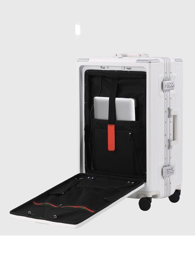 NKX Premium Expandable Aluminum Frame ABS and PC Suitcase With USB Charging Port and C Type and 5 Wheel 20 Inch  - Image 3