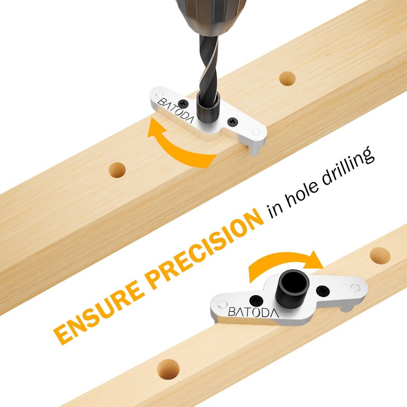 BATODA Dowel Jig Kit for Floating Shelf Bracket - 1/2 inch Drill Bit Included - Doweling Jig for Floating Shelf Hardware make Hidden Shelf Brackets for Invisible Shelves (Aluminum) - Image 3