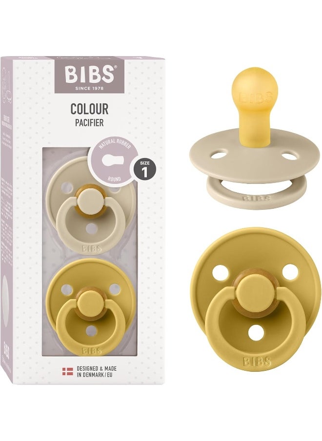 BIBS - Pack of 2 Colour Latex S1 Vanilla and Mustard - Image 1