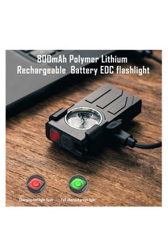 Excefore LED Mini Flashlight High Lumens 1100, EDC Flashlight with Keychain, UV and Red Modes, Magnetic Base and Clip, Rechargeable Mini Light  for Camping, Hiking, Emergency (Black)  - Image 5