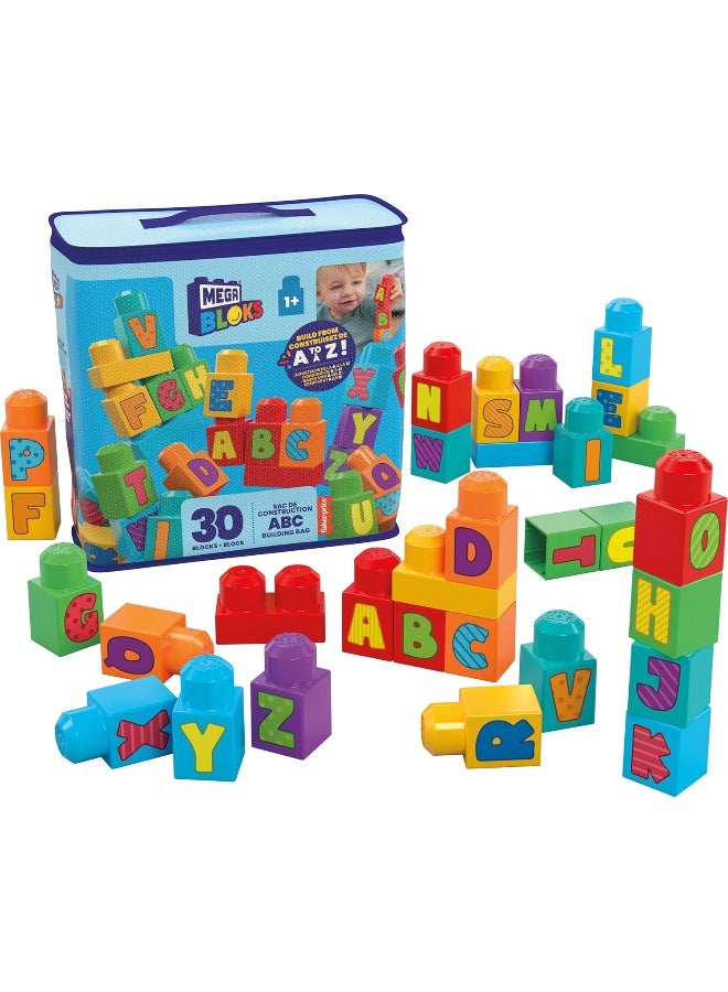 Mega Bloks Abc Building Blocks Bag (30 Pieces) - Image 1