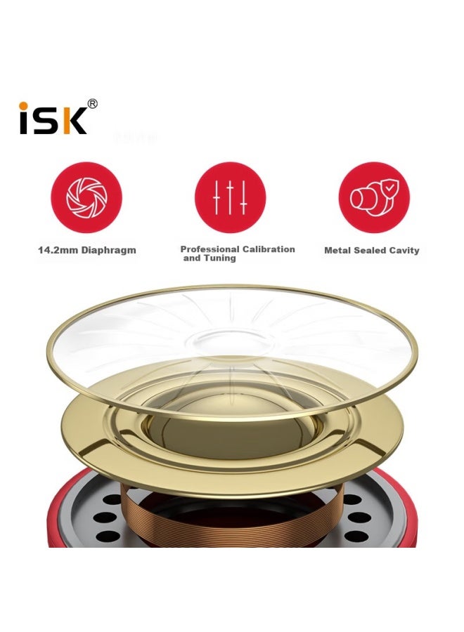 Isk K5 Flat-top In-ear Monitoring Headphones For Mobile Phones, Computers, Sound Cards, Streamers Singing, Recording, Voice Acting, And Monitoring. Semi-in Earphones For Music Listening - Image 2