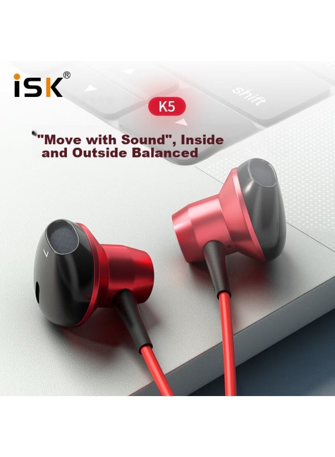 Isk K5 Flat-top In-ear Monitoring Headphones For Mobile Phones, Computers, Sound Cards, Streamers Singing, Recording, Voice Acting, And Monitoring. Semi-in Earphones For Music Listening - Image 4