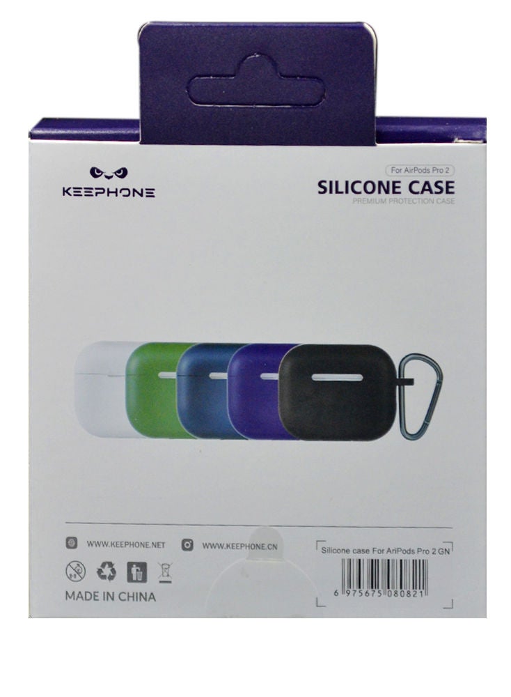 Keephone Airpods Pro2 Silicone Case Green - Image 2