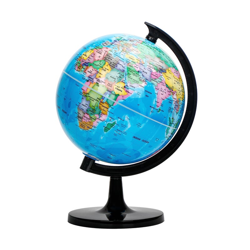 Exerz 10 World Globe Political Map Educational Self Assembled School Globe - Image 3