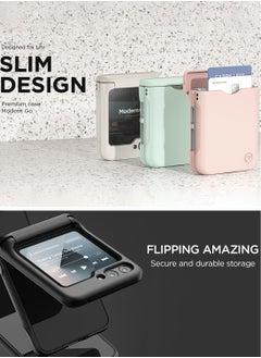 VRS Design Terra Guard Modern Go Samsung Galaxy Z Flip 6 Case Cover Wallet with [Hinge Protection] and [2 Card Holder] Slot - Cream  - Image 2