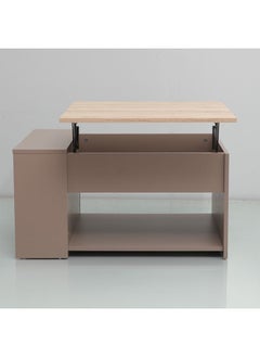 DANUBE HOME Spence Lifttop Coffee Table With Storage Multifunctional Living Room Table Space Saving Center Table Modern Design Furniture For Home L 80x60x42 cm Oak Grey  - Image 5