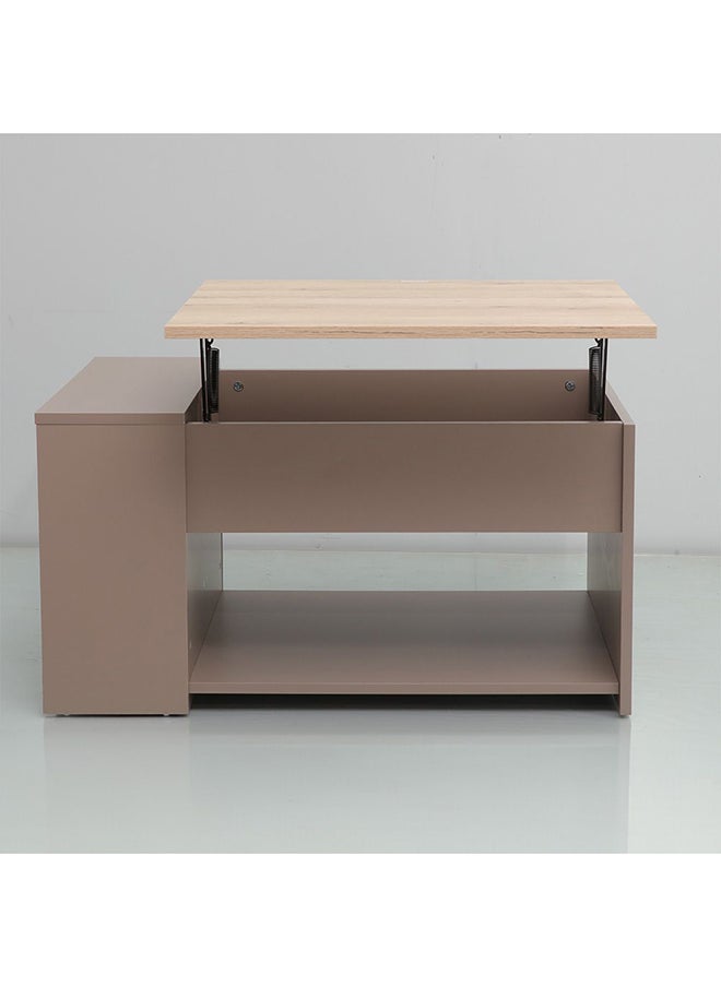 DANUBE HOME - Spence Lifttop Coffee Table With Storage Multifunctional Living Room Table Space Saving Center Table Modern Design Furniture For Home L 80x60x42 cm Oak Grey - Image 1