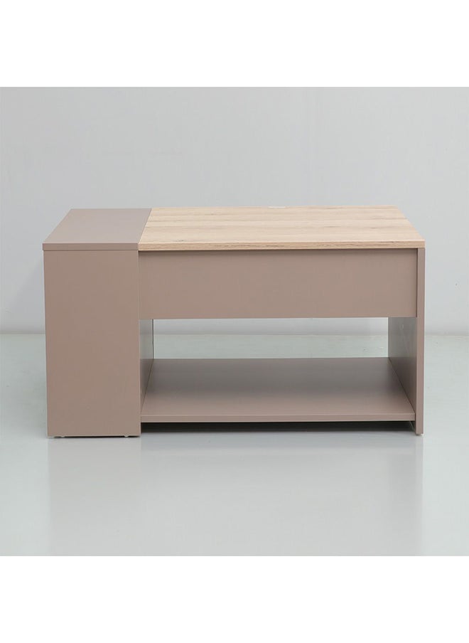 DANUBE HOME - Spence Lifttop Coffee Table With Storage Multifunctional Living Room Table Space Saving Center Table Modern Design Furniture For Home L 80x60x42 cm Oak Grey - Image 1