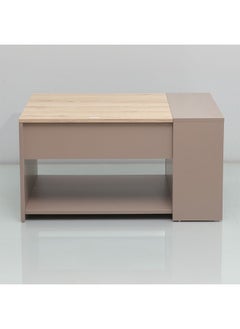 DANUBE HOME Spence Lifttop Coffee Table With Storage Multifunctional Living Room Table Space Saving Center Table Modern Design Furniture For Home L 80x60x42 cm Oak Grey  - Image 4