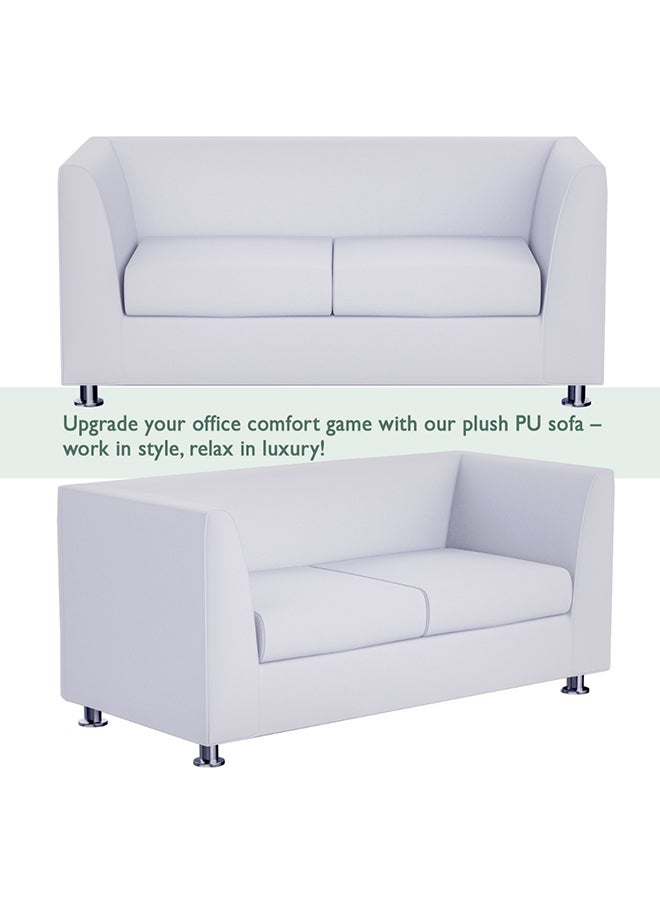 Mahmayi 679 Double Seater PU Sofa - White - Image 4