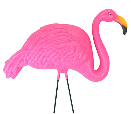 GiftExpress Pink Flamingos Yard Decorations - 4 Pack Extra Large 24" Tall Plastic Flamingo Statue w/Metal Stakes - Lawn Ornaments & Garden Decor for Outdoor Parties - Image 4