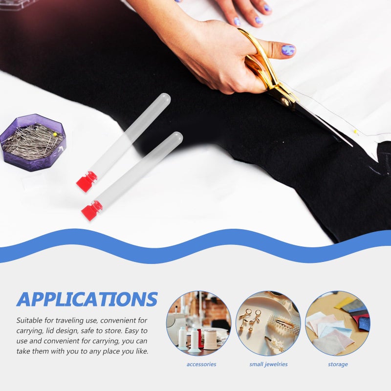 40 Pcs Needle Holder and Container with Blue Purple Red White Caps for Embroidery Sewing Organization - Image 4