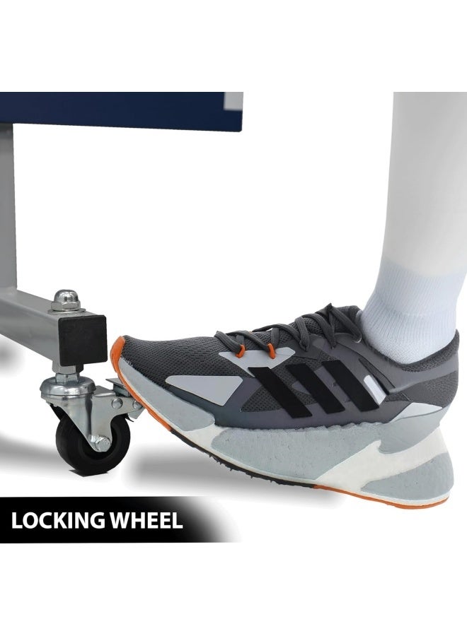 سانتين رايلي طاولات التنس المهنية القابلة للطي، طاولة التنس مع المشبك السريع بينغ بونغ نت و Post Set -10 دقائق التجميع السهل، طاولة الطي الفردي بينغ بونغ لجميع الأعمار، من أجل المرح الودي للأسرة - Image 3